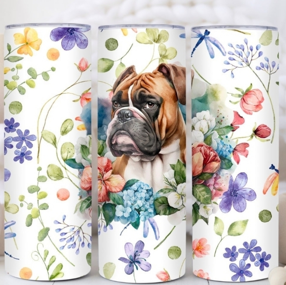 BOXER Dog Mom 20oz Tumbler